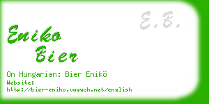 eniko bier business card